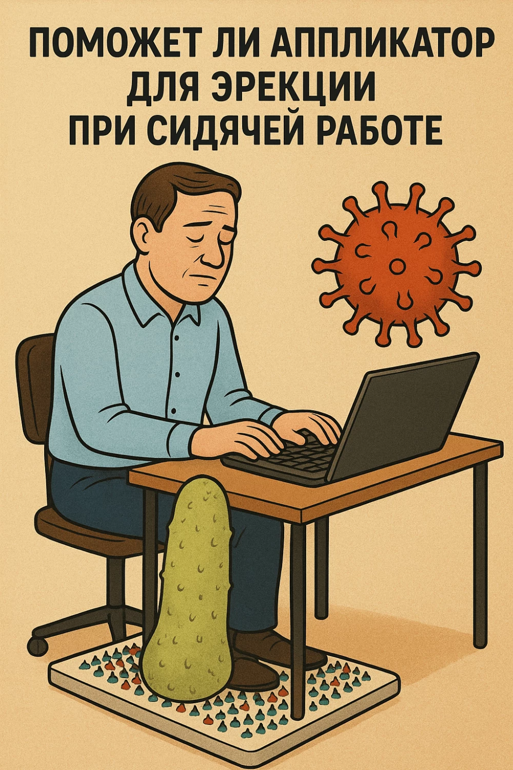 Может ли аппликатор Кузнецова или Ляпко помочь при сидячей работе и улучшить кровообращение без вреда для здоровья.